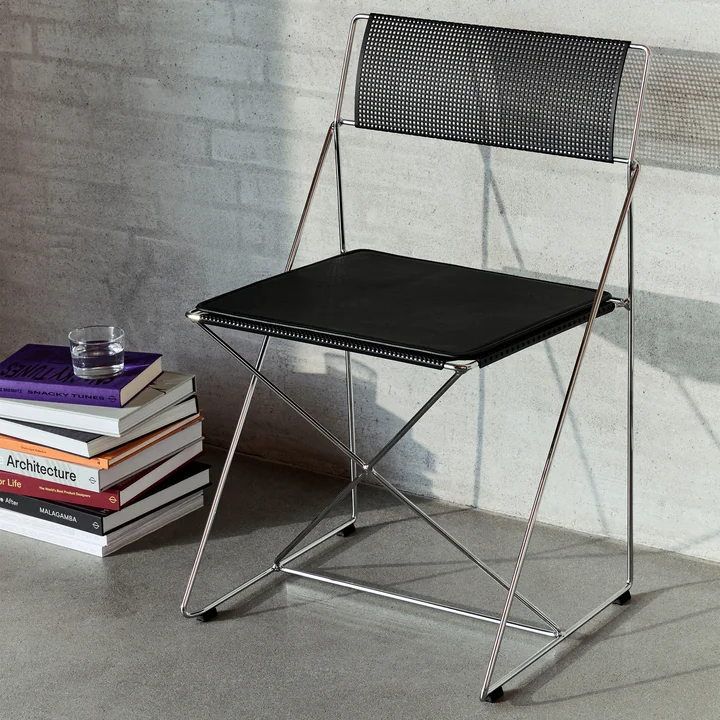 HAY - X-Line Coussin d'assise, intérieur, noir (cuir Scozia)