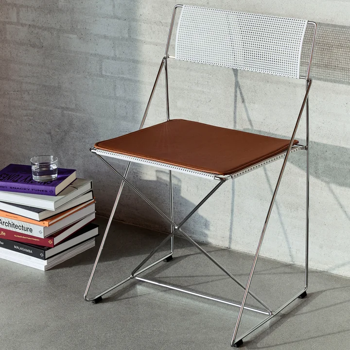 HAY - X-Line Coussin d'assise, intérieur, cognac (cuir Scozia)