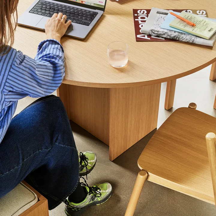 Hübsch Interior - Straight Table à manger, Ø 120 cm, chêne