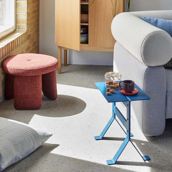 Hübsch Interior - Rocco Pouf, rouge