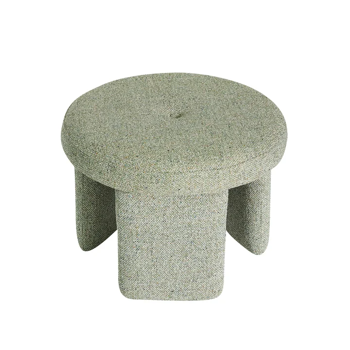 Hübsch Interior - Rocco Pouf, vert clair