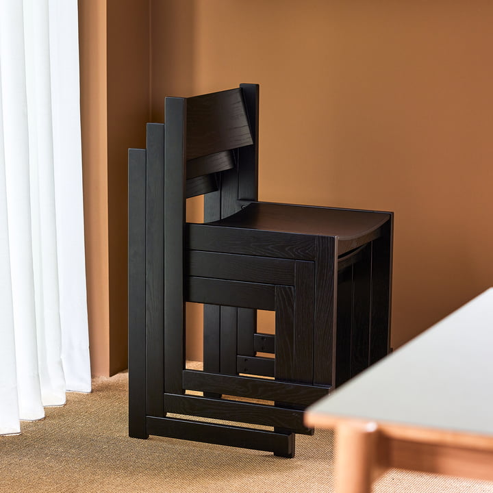 Hübsch Interior - Forma chaise de salle à manger, chêne noir