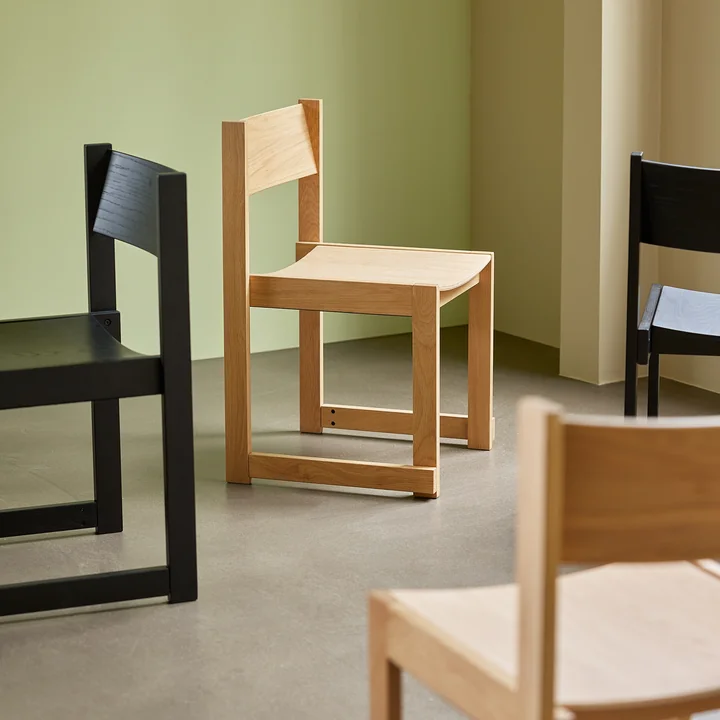 Hübsch Interior - Forma chaise de salle à manger, chêne noir