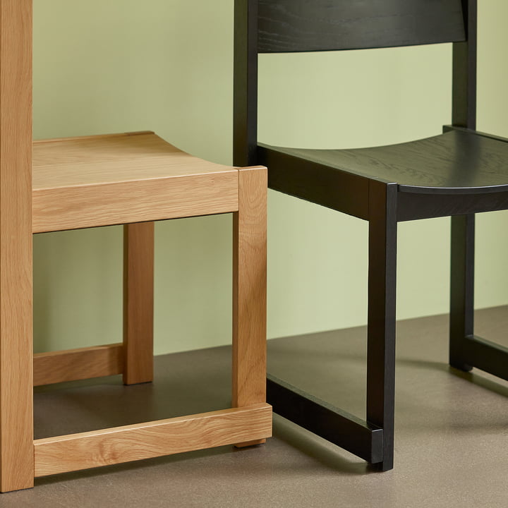 Hübsch Interior - Forma chaise de salle à manger, chêne noir