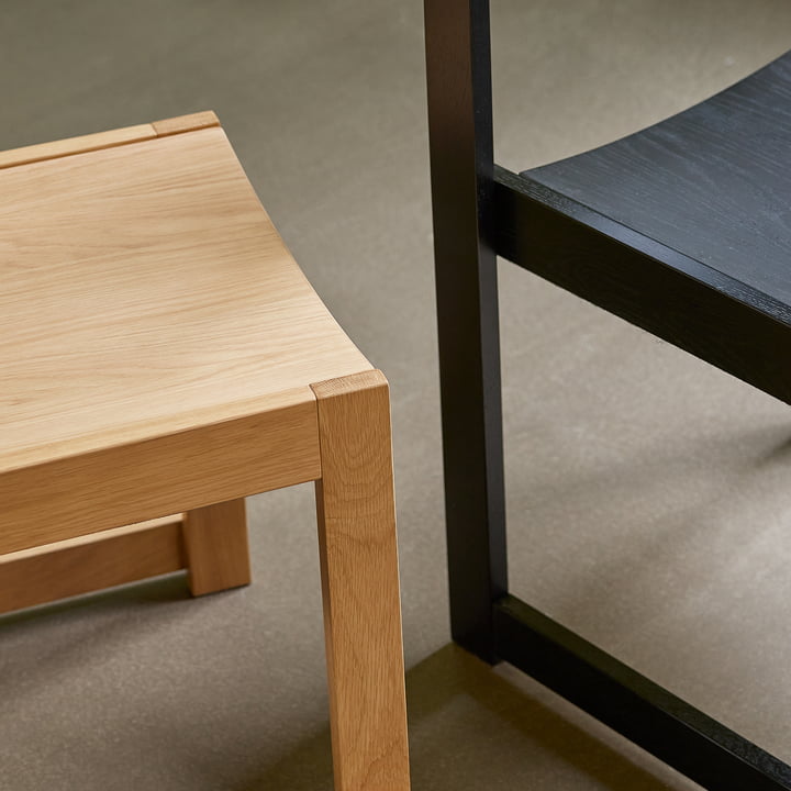 Hübsch Interior - Forma chaise de salle à manger, chêne noir