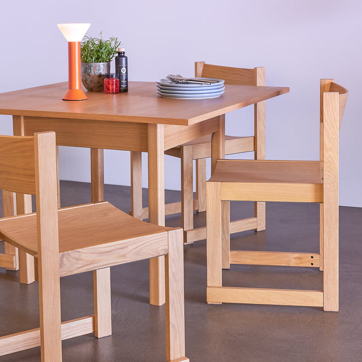 Hübsch Interior - Forma chaise de salle à manger, chêne naturel