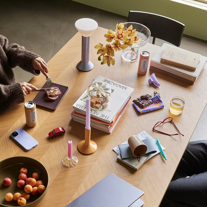 Hübsch Interior - Lampe à accu Flash, metallic purple