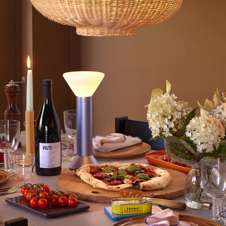 Hübsch Interior - Lampe à accu Flash, metallic purple