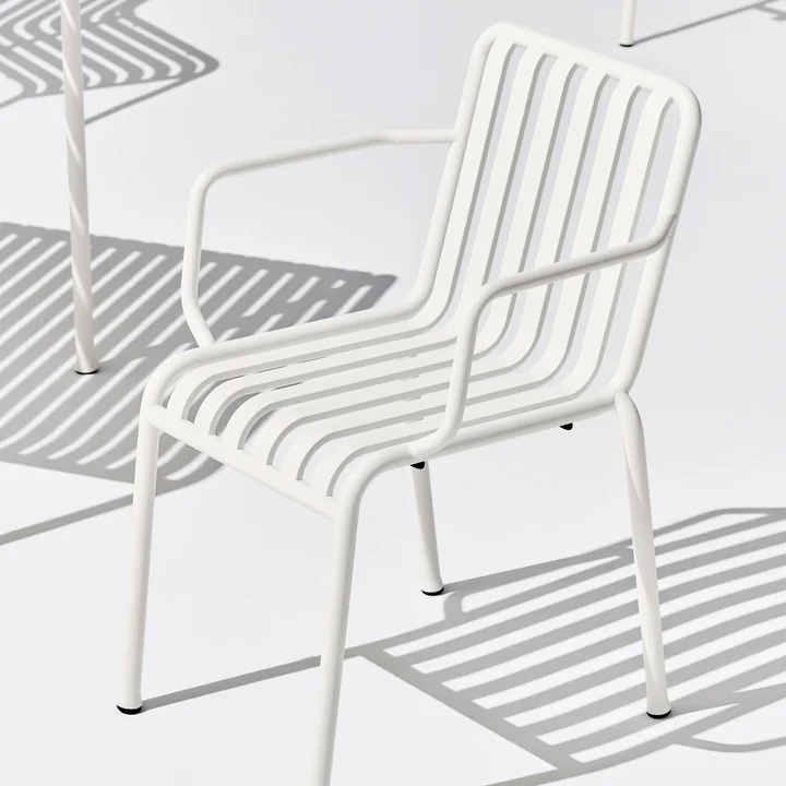 HAY - Palissade Chaise avec accoudoirs, blanc crème