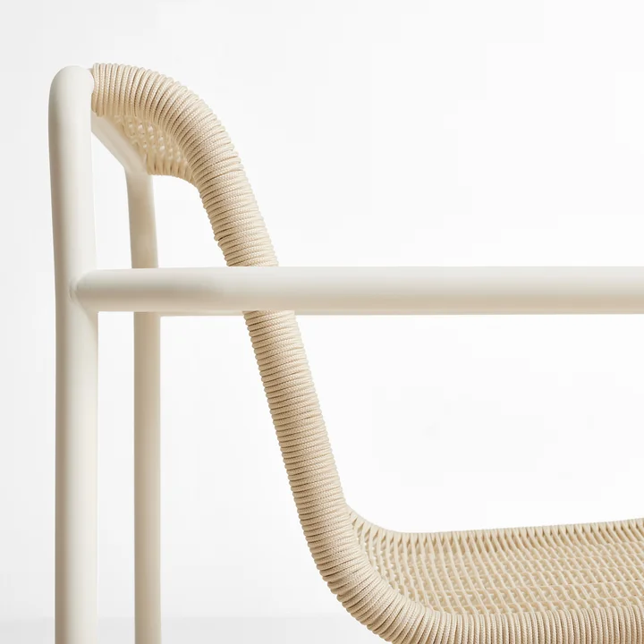HAY - Palissade Cord Lounge Chair Low, blanc crème