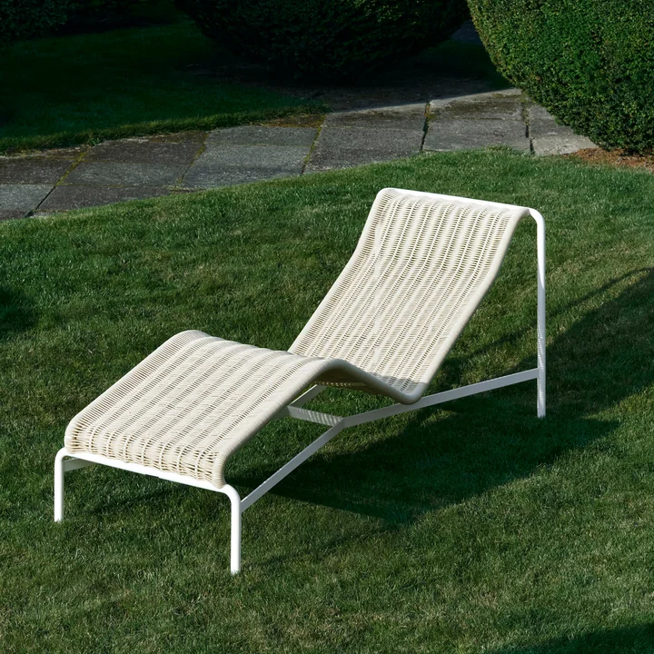 HAY - Palissade Cord Chaise Longue Chaise longue, blanc crème