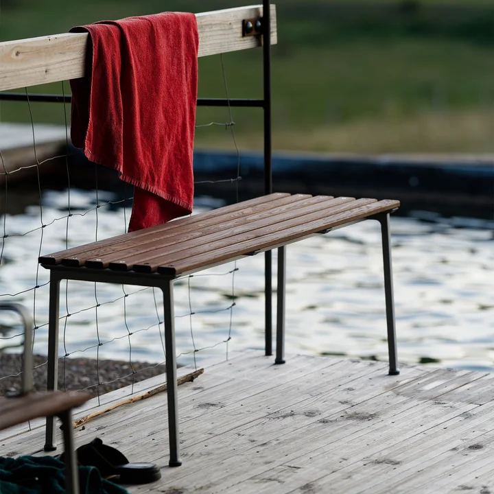 HAY - Traverse Banc 114 cm, aluminium / frêne huilé