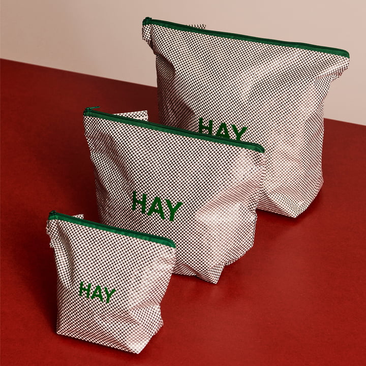 HAY - Candy Mono Trousse de toilette, wash, gris (3 pièces)