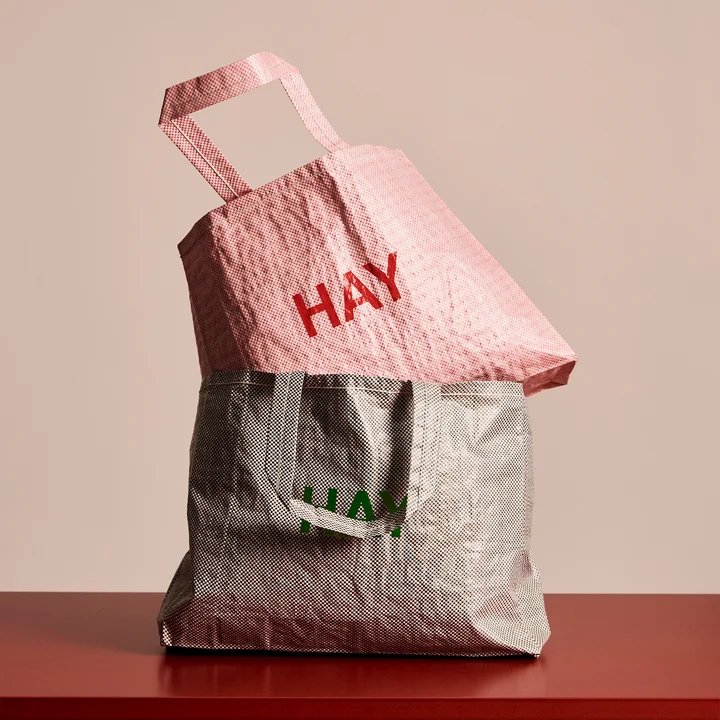 HAY - Candy Mono Sac, gris et rose clair