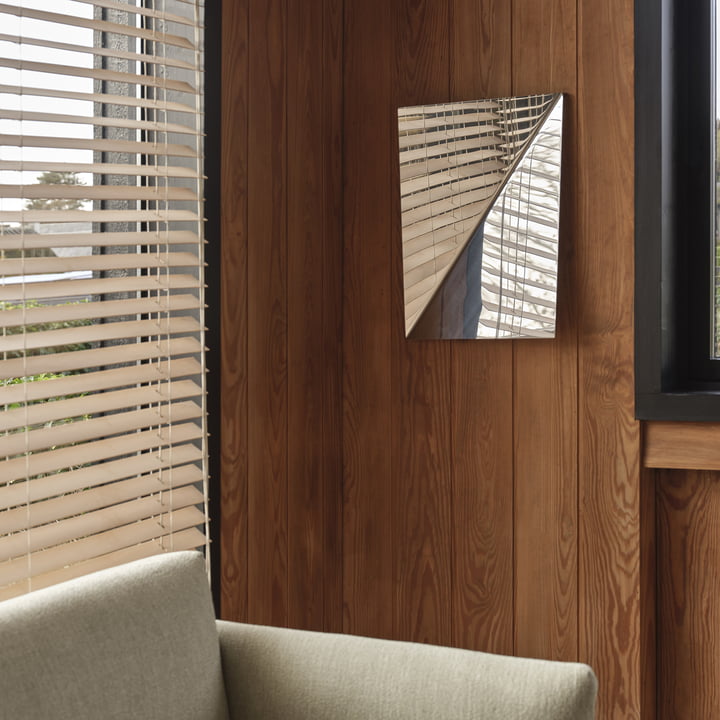 Muuto - Gaze miroir mural, acier poli