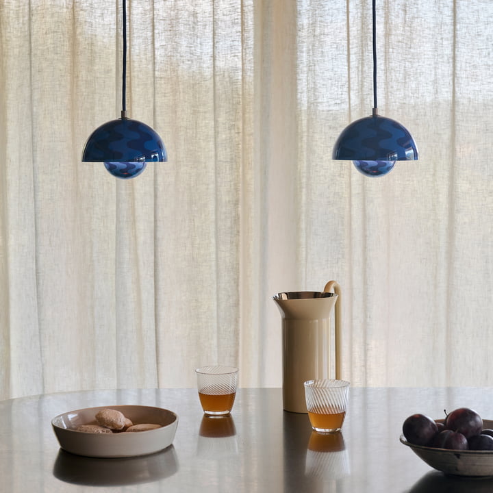 & Tradition - FlowerPot Lampe suspendue VP10, bleu cobalt / bleu crépuscule