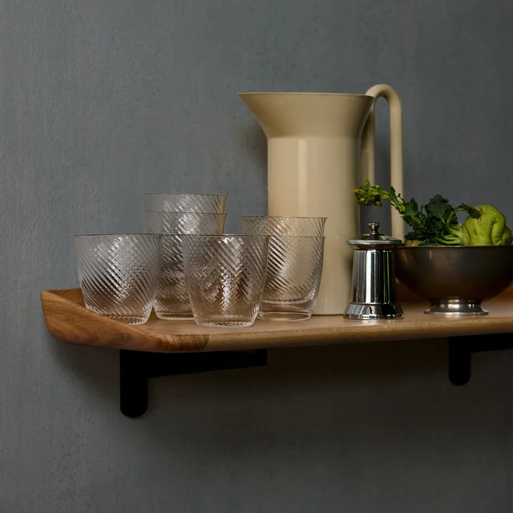 & Tradition - Guild HM14 Étagère murale, 75 x 22,5 cm, noir / chêne laqué