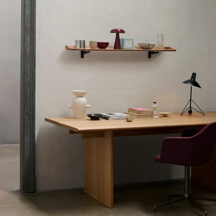 & Tradition - Guild HM15 Étagère murale, 120 x 25 cm, noir / chêne laqué