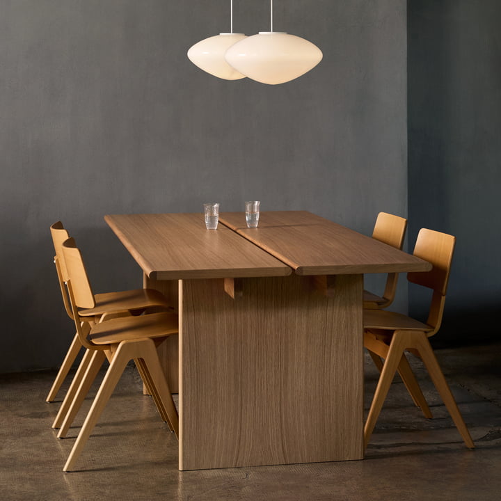 & Tradition - Ita OS1 Table de salle à manger, 200 x 95 cm, chêne
