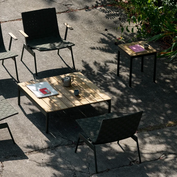 & Tradition - Ville AV47 Tabouret de jardin, teck / bronze green