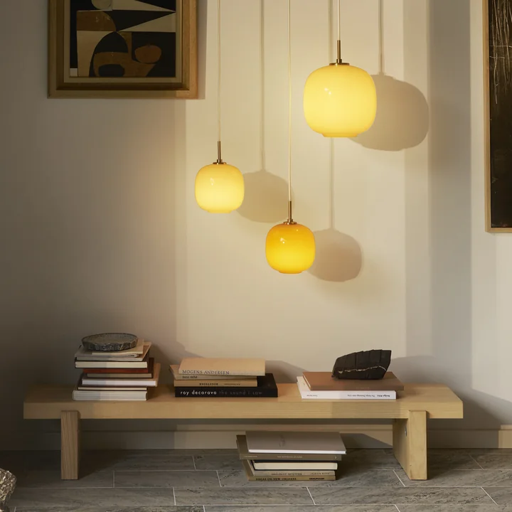 Louis Poulsen - VL45 Radiohus suspension, laiton / glossy pale yellow