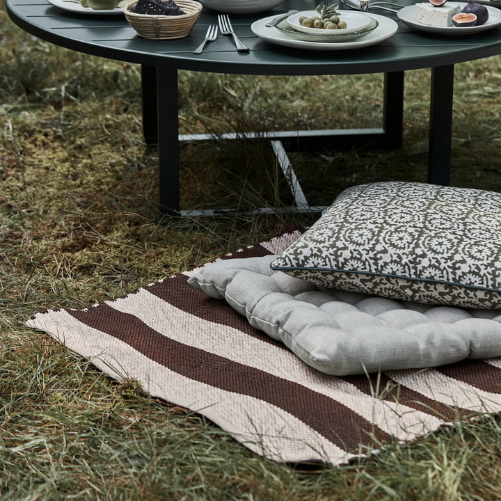 House Doctor - Tapis Alfo Outdoor, 90 x 200 cm, marron / naturel