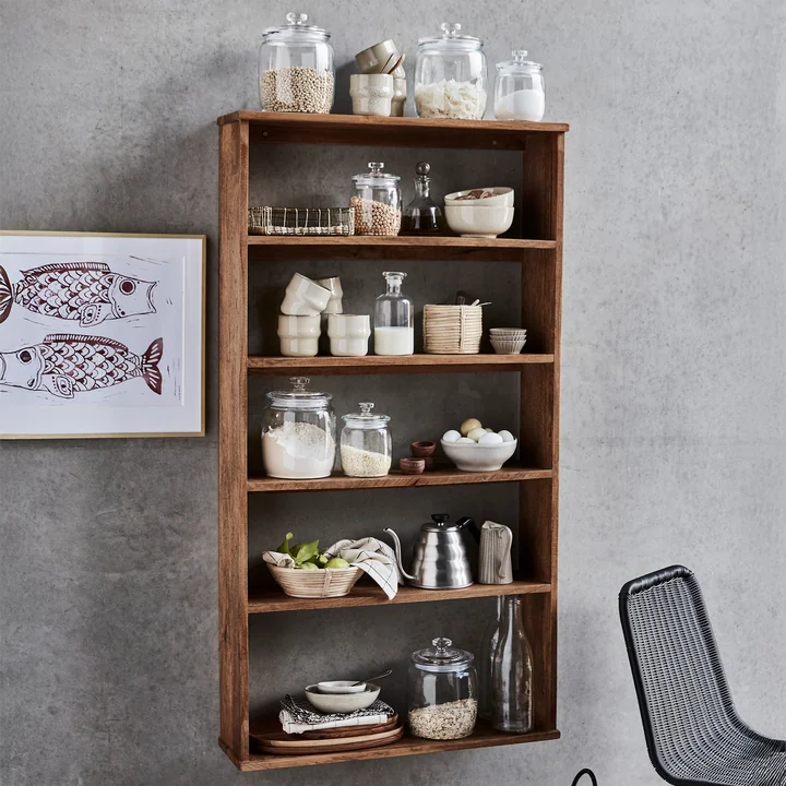 House Doctor - Balance Étagère sur pied, H 130 x 70 cm, antique brown