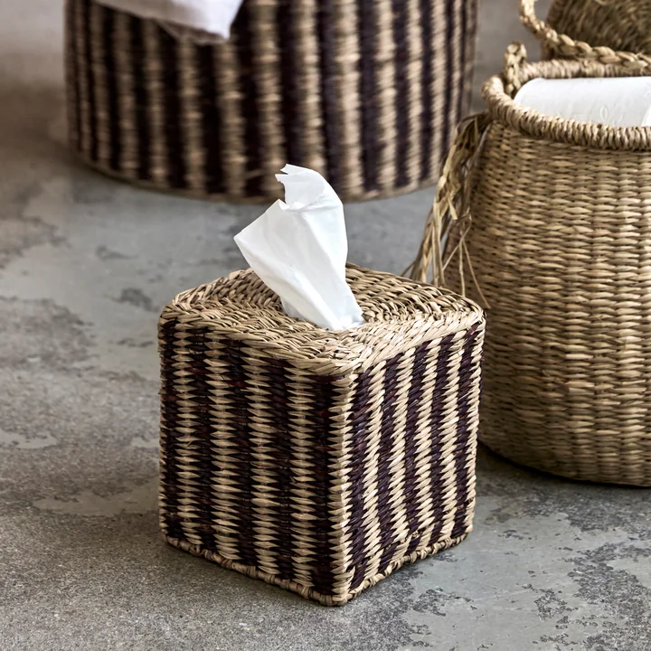 House Doctor - Clean Boîte à mouchoirs, naturel / noir