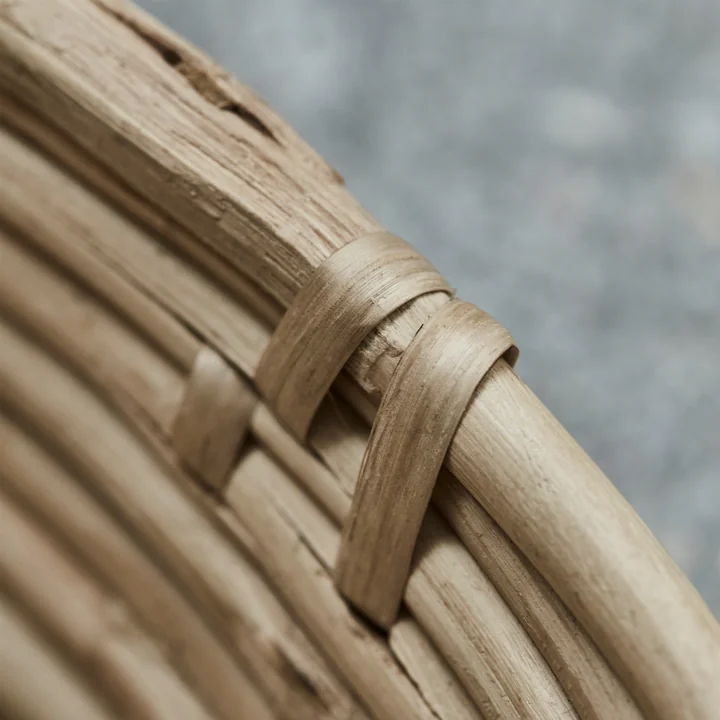 House Doctor - Corbeille de rangement Conical, L 15 x H 5 cm, rotin