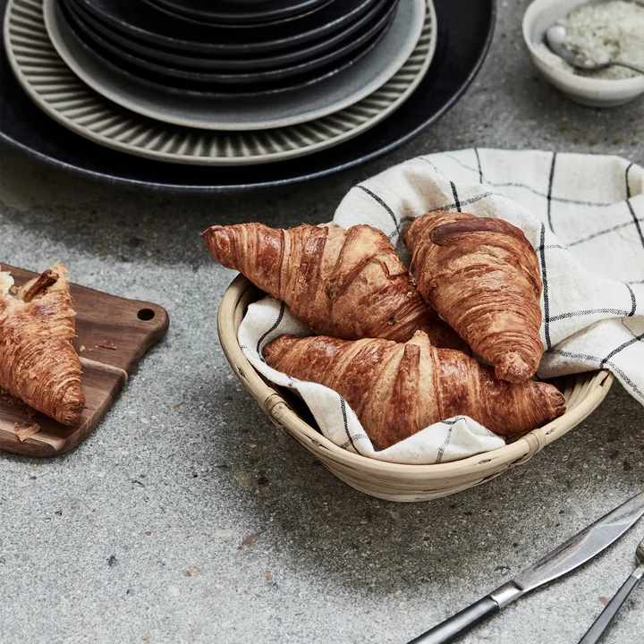 House Doctor - Corbeille de rangement Conical, L 20 x H 6 cm, rotin