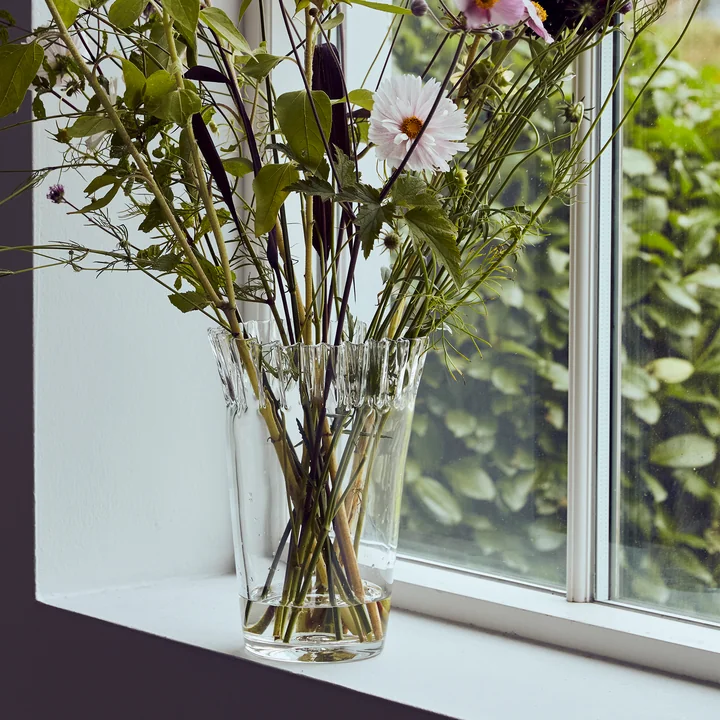 House Doctor - Fold Vase, H 28 cm, transparent