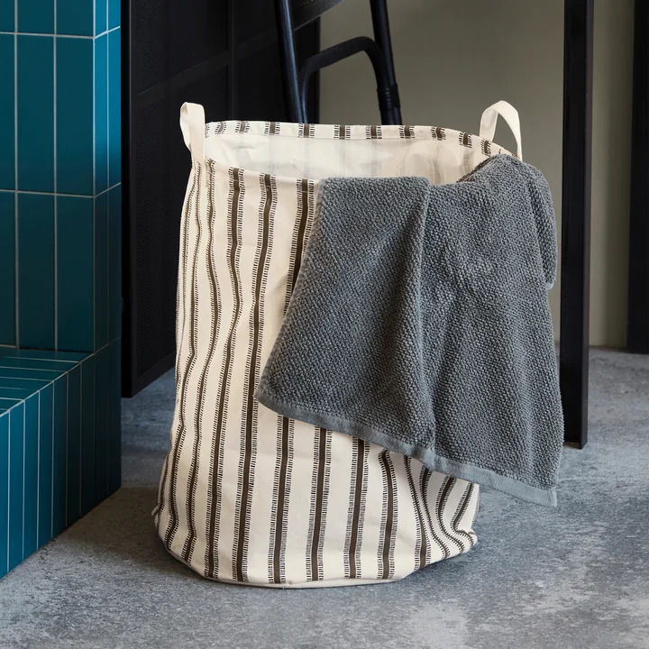 House Doctor - Vibes Panier à linge, Ø 40 x H 50 cm, marron clair