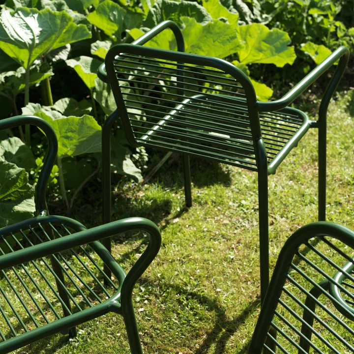 Normann Copenhagen - Vig Chaise avec accoudoirs, vert foncé