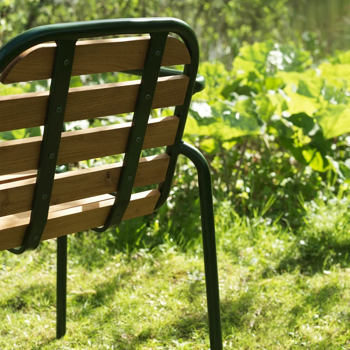 Normann Copenhagen - Vig Chaise avec accoudoirs, vert foncé / robinier