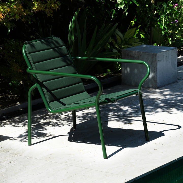 Normann Copenhagen - Vig Lounge Chair, vert foncé avec revêtement d'assise