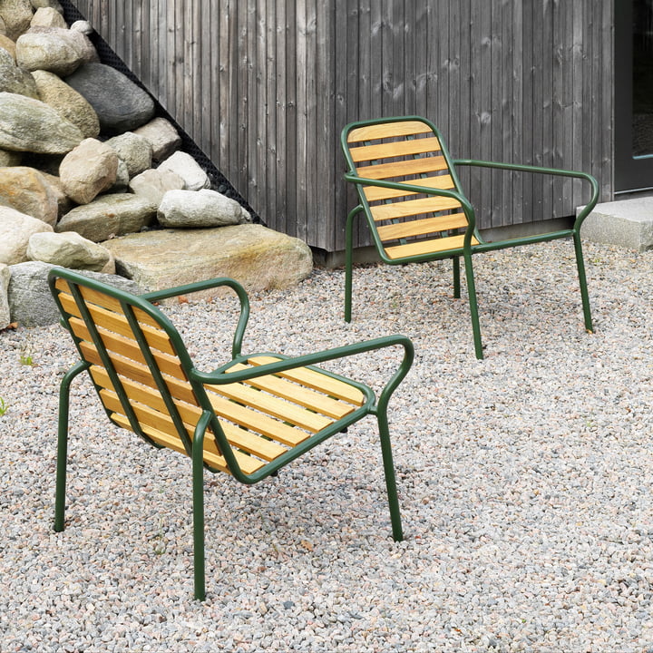 Normann Copenhagen - Vig Lounge Chair, vert foncé / robinier