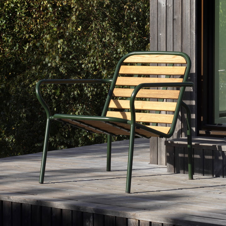 Normann Copenhagen - Vig Lounge Chair, vert foncé / robinier