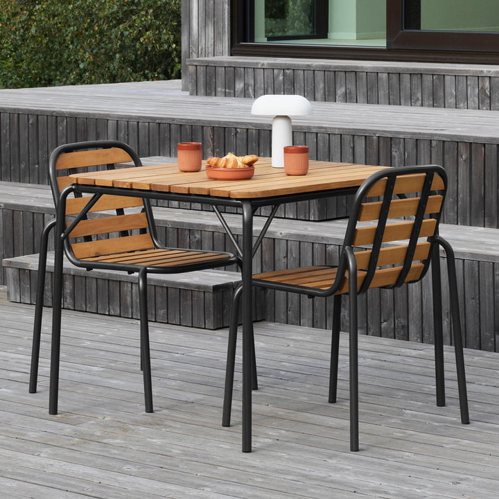 Normann Copenhagen - Vig Chaise, Vig table, noir / robinier