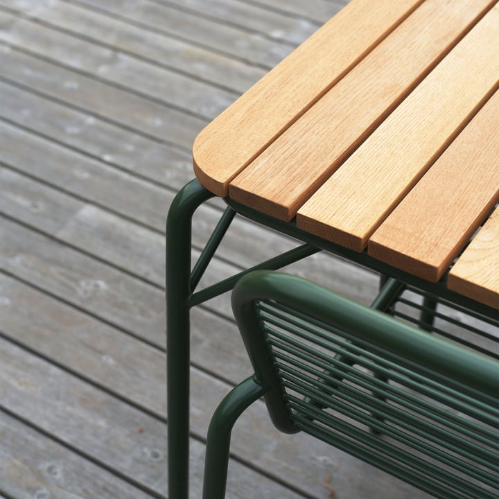 Normann Copenhagen - Table Vig, vert foncé / robinier