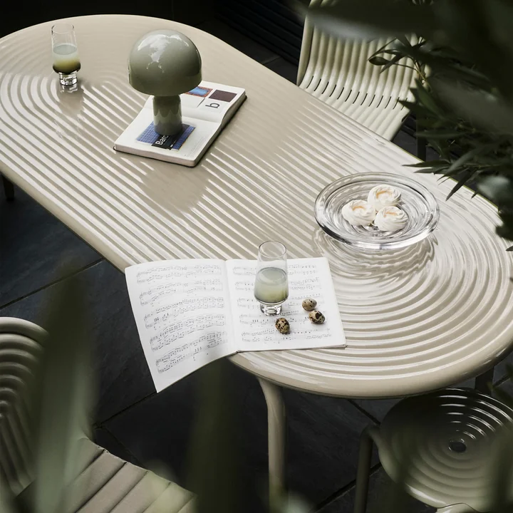 Tom Dixon - Groove Table de jardin, 186 x 86 cm, putty