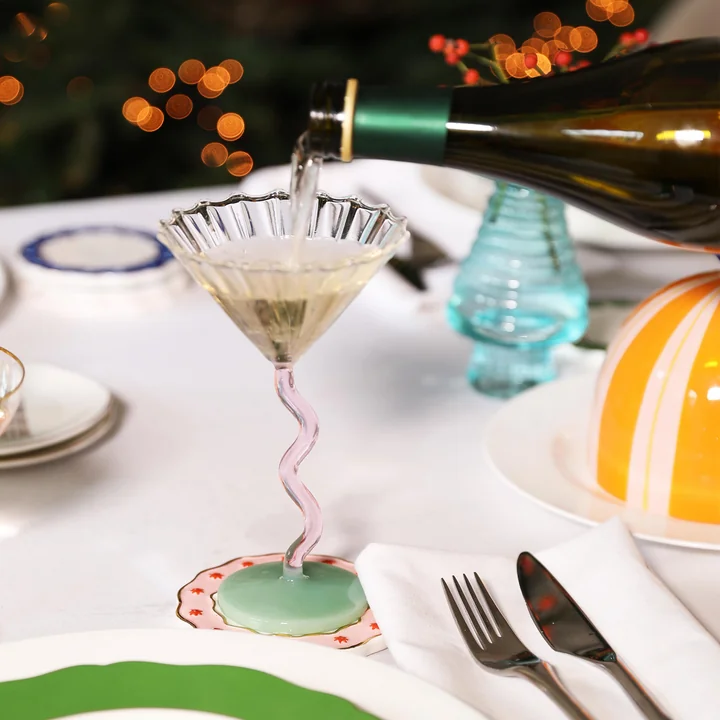 & klevering - Coupe Curve verre à cocktail, rose