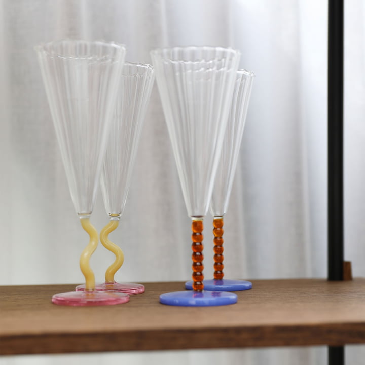 & klevering - Coupe Curve Verres à cocktail