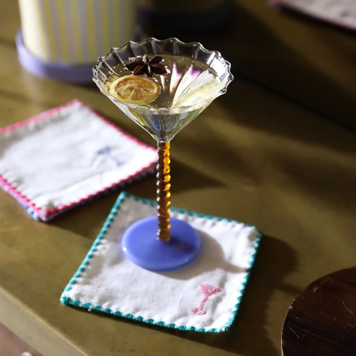 & klevering - Coupe Perle Verre à cocktail, caramel