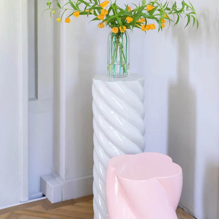 & klevering - Marshmallow table d'appoint 69,5 x Ø 24 cm, gris