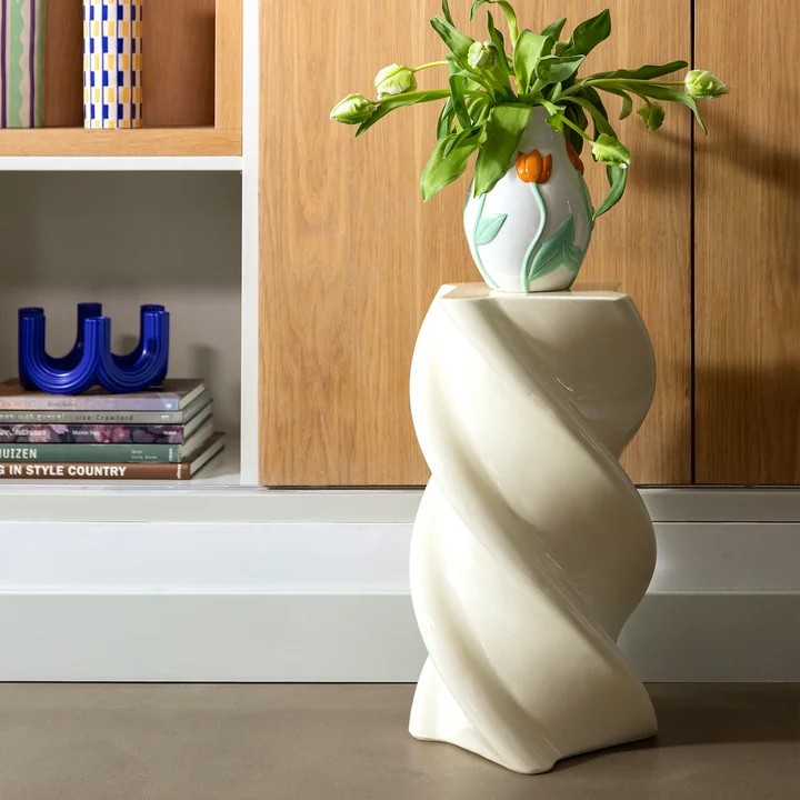 & klevering - Marshmallow table d'appoint 54 x Ø 29,5 cm, blanc cassé