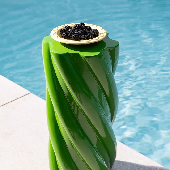 & klevering - Guimauve table d'appoint 55 x Ø 25 cm, vert