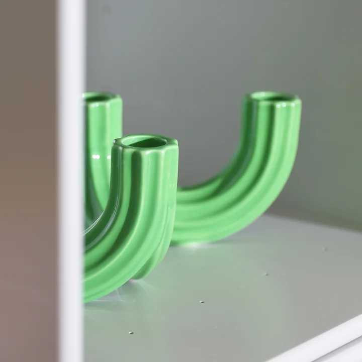 & klevering - Churros Bougeoir 9 x Ø 21,5 cm, vert