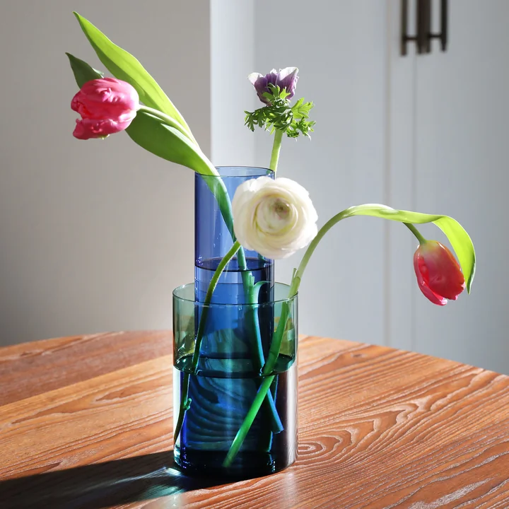 & klevering - Amphi Vase small, vert (set de 2)