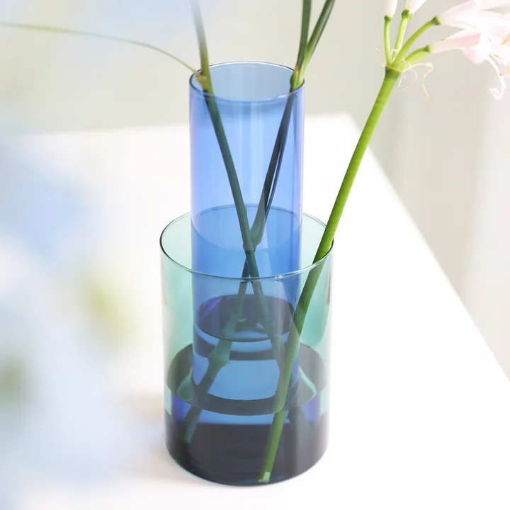 & klevering - Amphi Vase small, vert (set de 2)