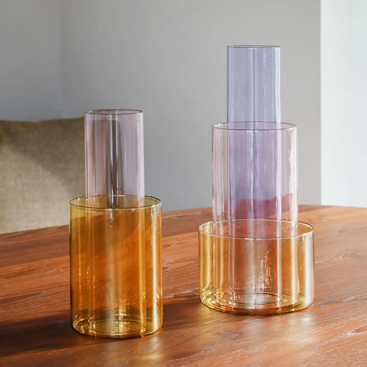 & klevering - Amphi Vase small et large, jaune